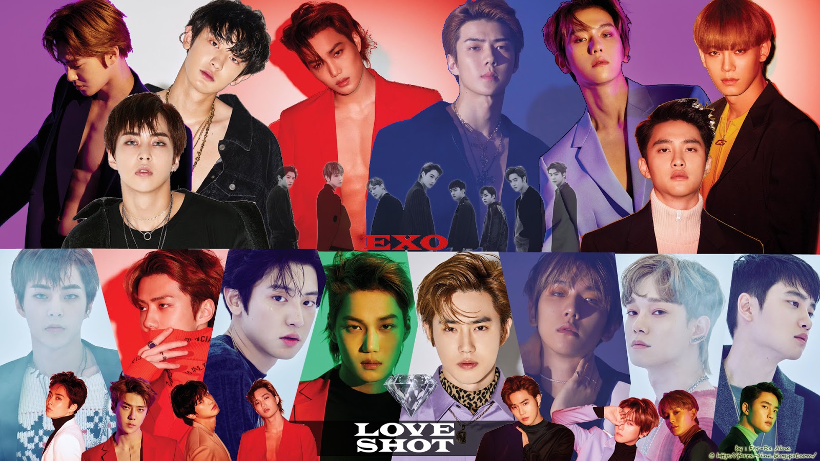K-pop Lover ^^ - Exo Wallpaper Love Shot , HD Wallpaper & Backgrounds