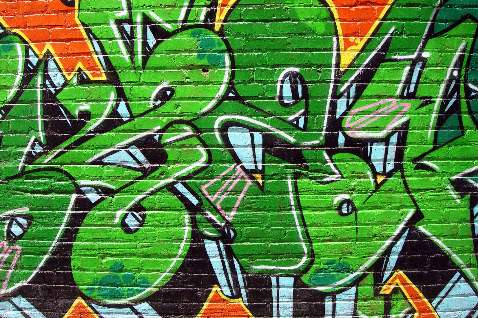 Green Graffiti Wall Hd , HD Wallpaper & Backgrounds
