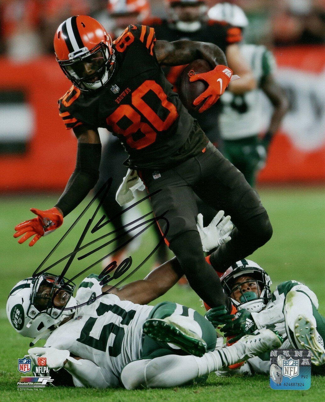 Jarvis Landry Cleveland Browns 8-1 Autographed Photo - Cleveland Browns Vs Jets 2018 , HD Wallpaper & Backgrounds
