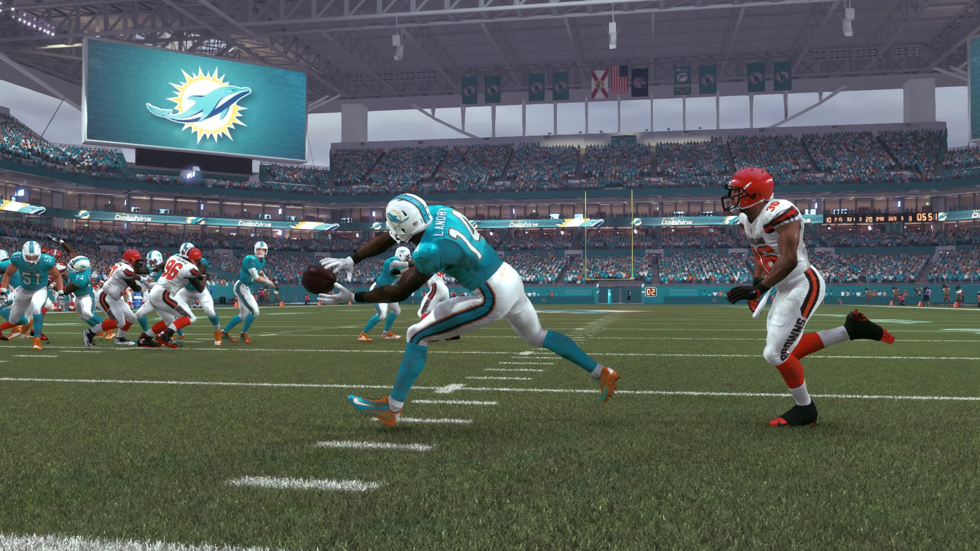 Jarvis Landry On The Slant Pass For His 2nd Td, - Sprint Football , HD Wallpaper & Backgrounds