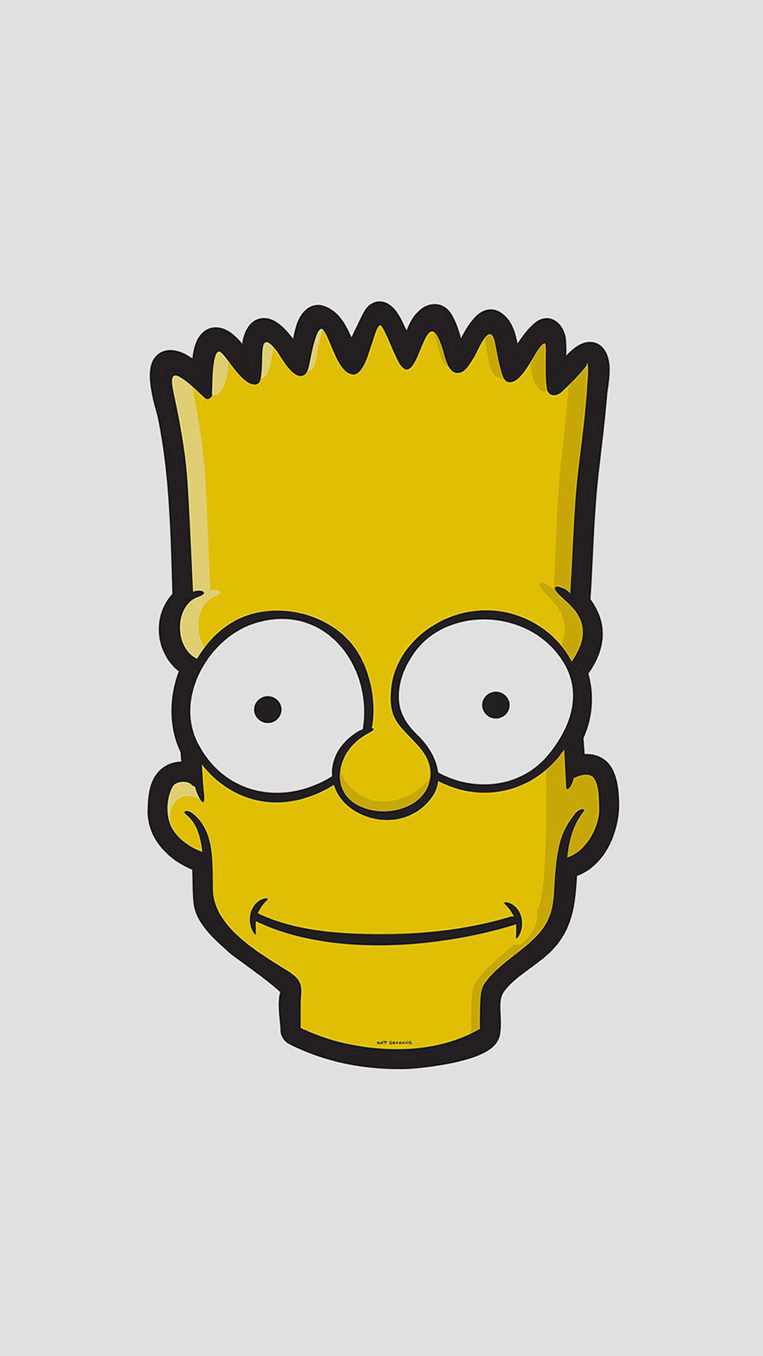 28 Bart Face Art Illust Simpsons Minimal Simple Iphone - Bart Simpson Head 90s , HD Wallpaper & Backgrounds