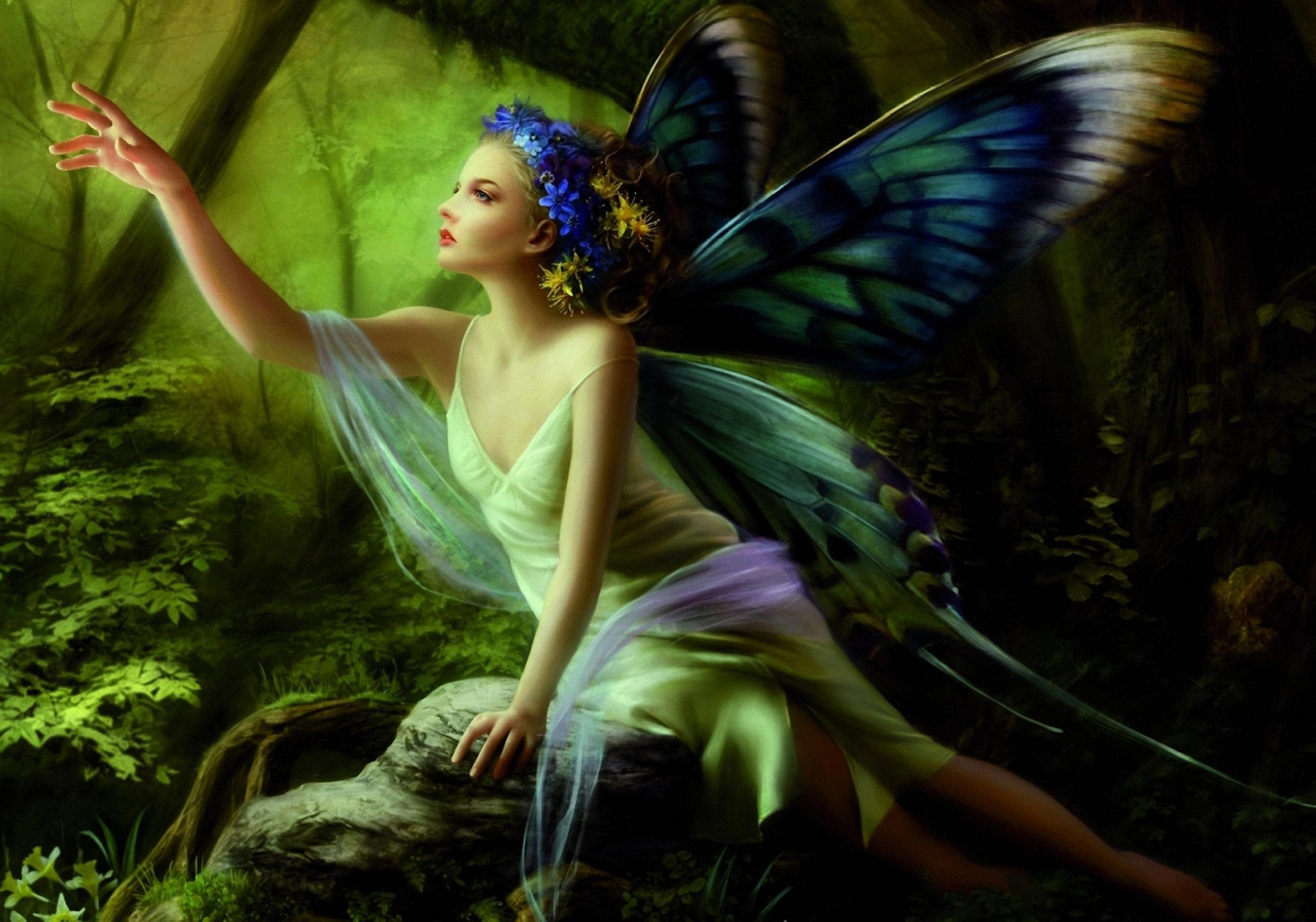 Cute Little Fairy Hd Wallpaper Wallpaperfx 1024×768 - Girl With Butterfly Wings , HD Wallpaper & Backgrounds