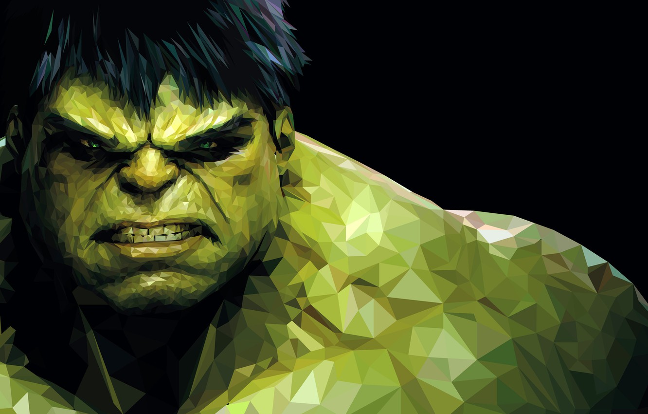 Photo Wallpaper Fiction, Monster, Green, Black Background, - Hulk Wallpaper 4k For Android , HD Wallpaper & Backgrounds