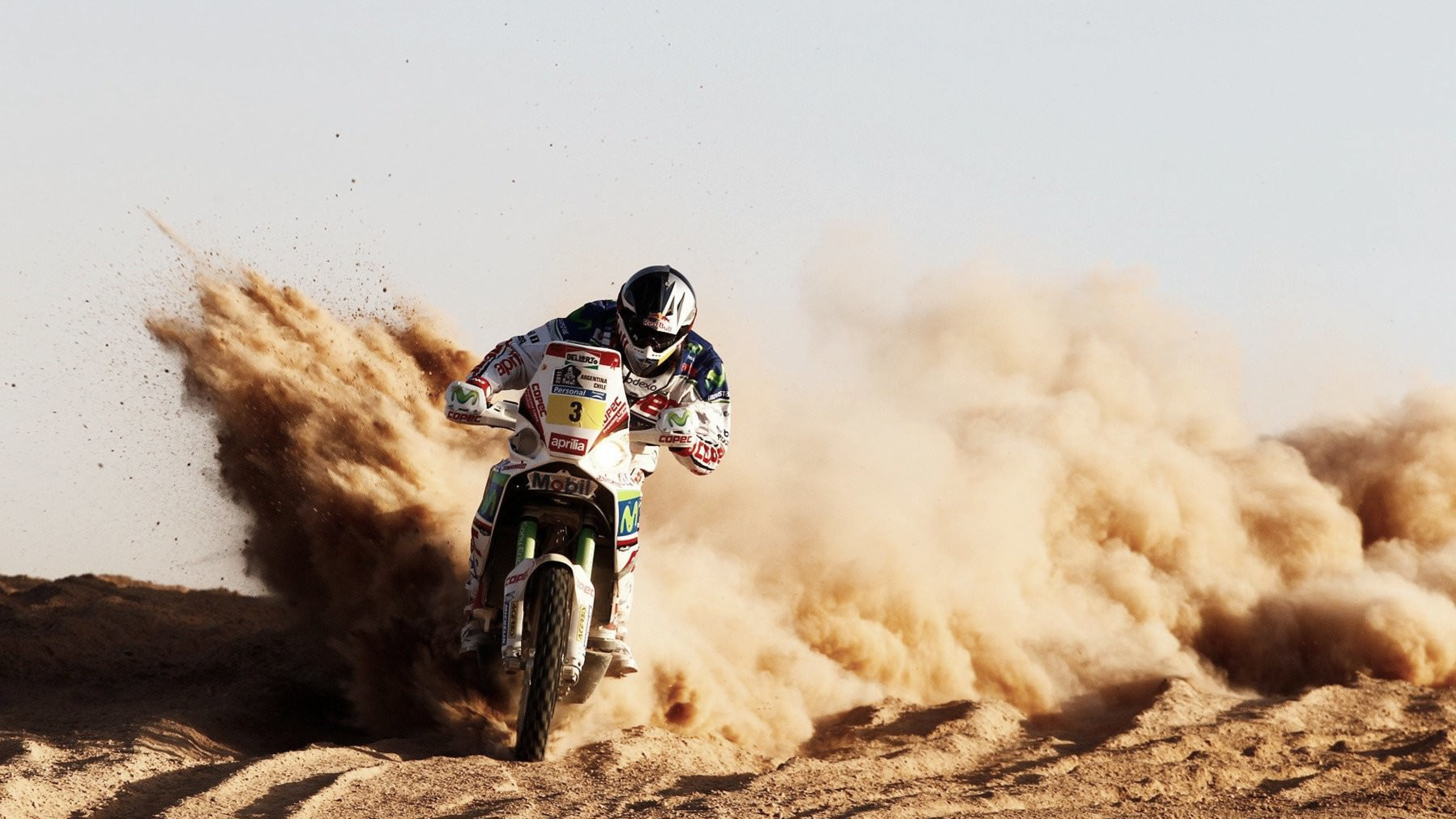 Motocross, Dakar Motorcycle, Dust, Racing, Freestyle - Dakar Rally , HD Wallpaper & Backgrounds