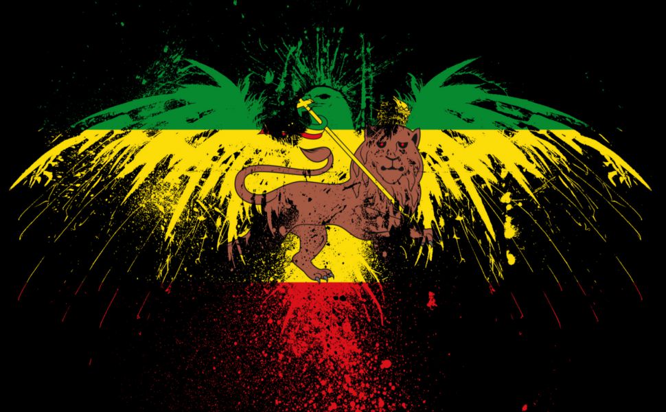 Old Ethiopian Flag On Grunge Eagle Hd Wallpaper - Background Rastafarian Rasta , HD Wallpaper & Backgrounds