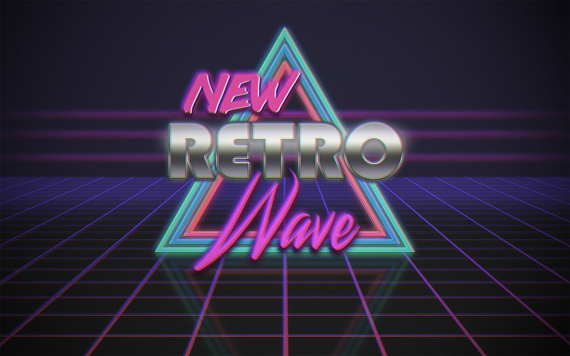 Retro Style, Neon, Vintage, Digital Art, 1980s, Synthwave, - Graphic Design , HD Wallpaper & Backgrounds