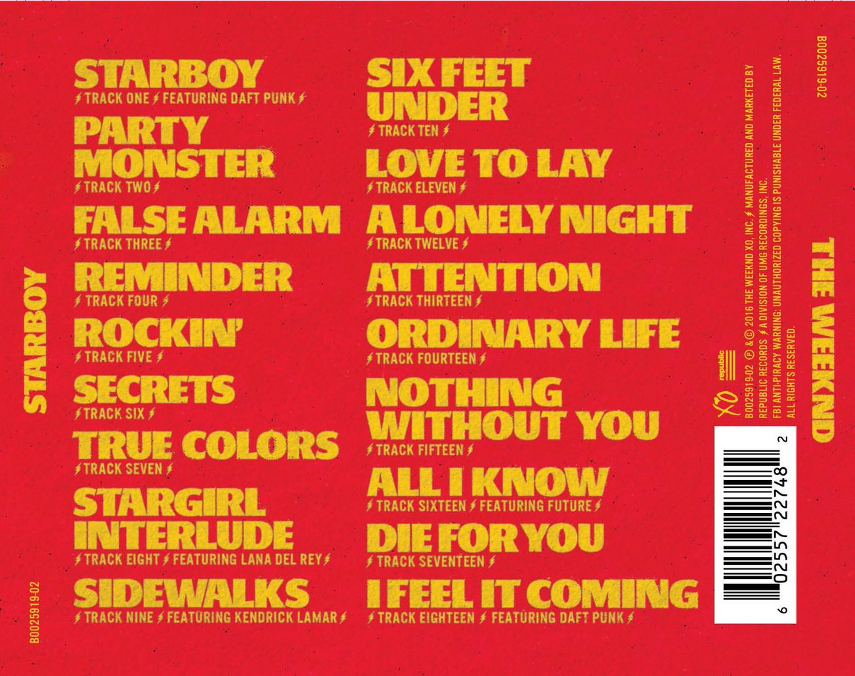 The Weeknd Images Full Tracklist For The Weeknd's 'starboy' - Circle , HD Wallpaper & Backgrounds