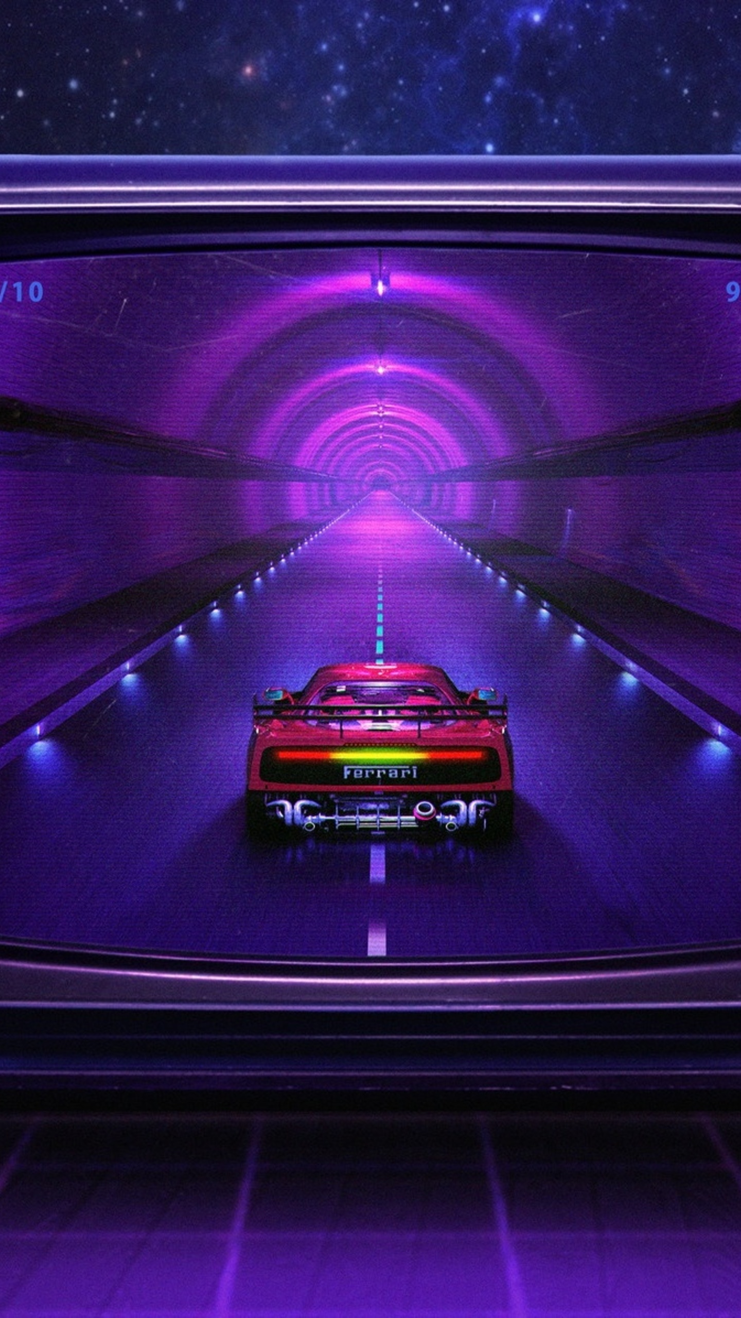 Racing Car Tv Synthwave Ze - Synthwave Wallpaper Phone Car , HD Wallpaper & Backgrounds