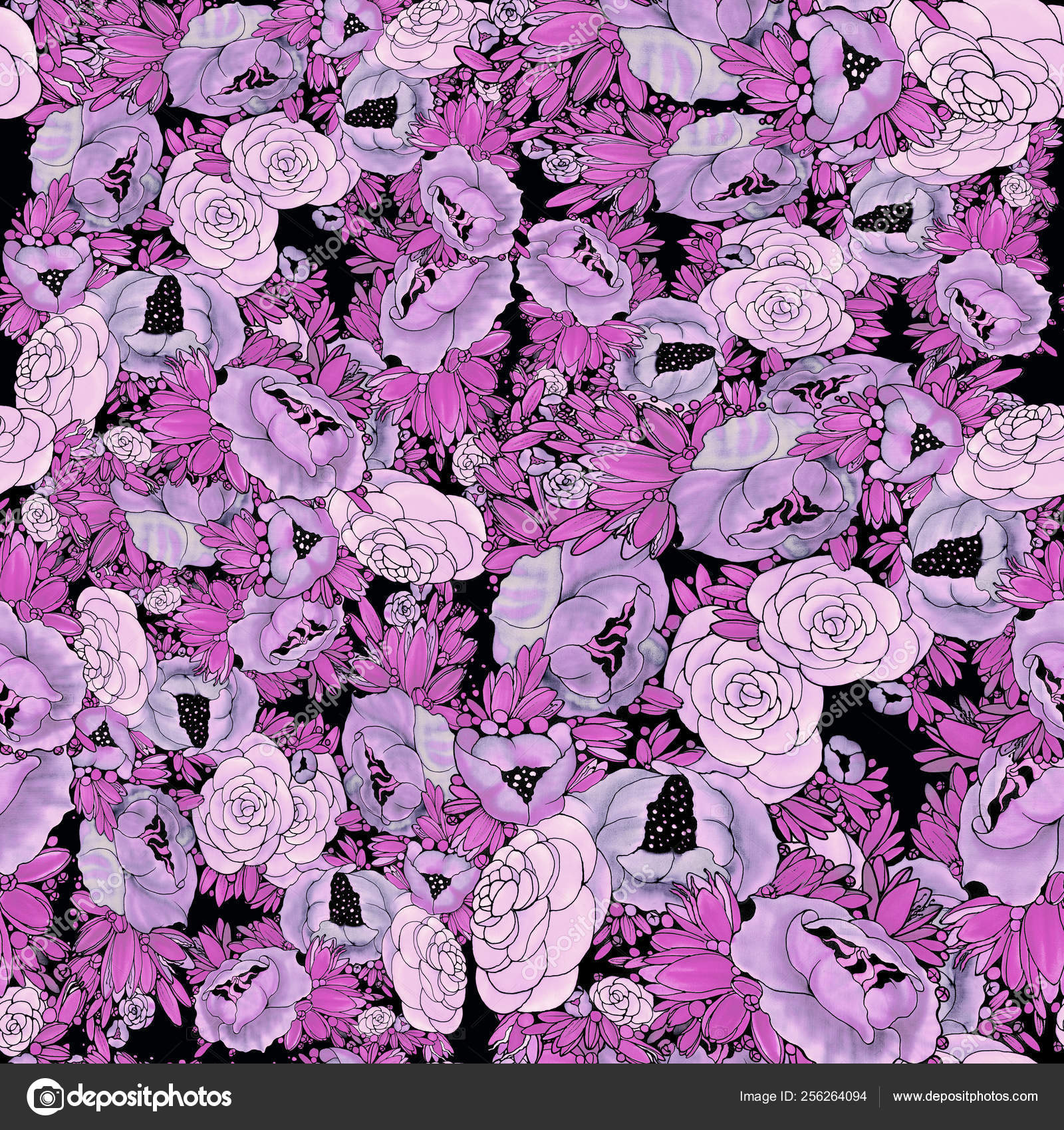 Flowers Batik Abstract Wallpaper Floral Motifs Flower - Viola , HD Wallpaper & Backgrounds