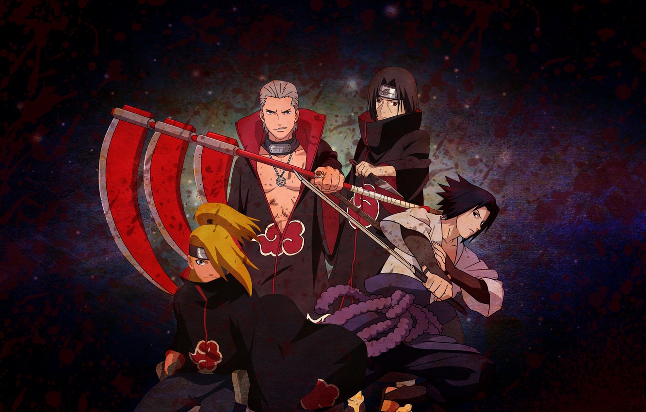 Photo Wallpaper Blood, Naruto, Blood, Naruto, Anime, - Sasuke , HD Wallpaper & Backgrounds