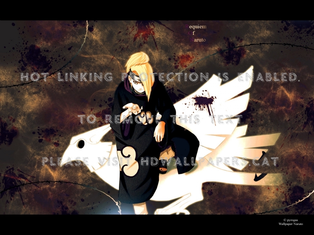 Deidara On Clay Bird Rip Anime Naruto - Deidara Sitting On Bird , HD Wallpaper & Backgrounds