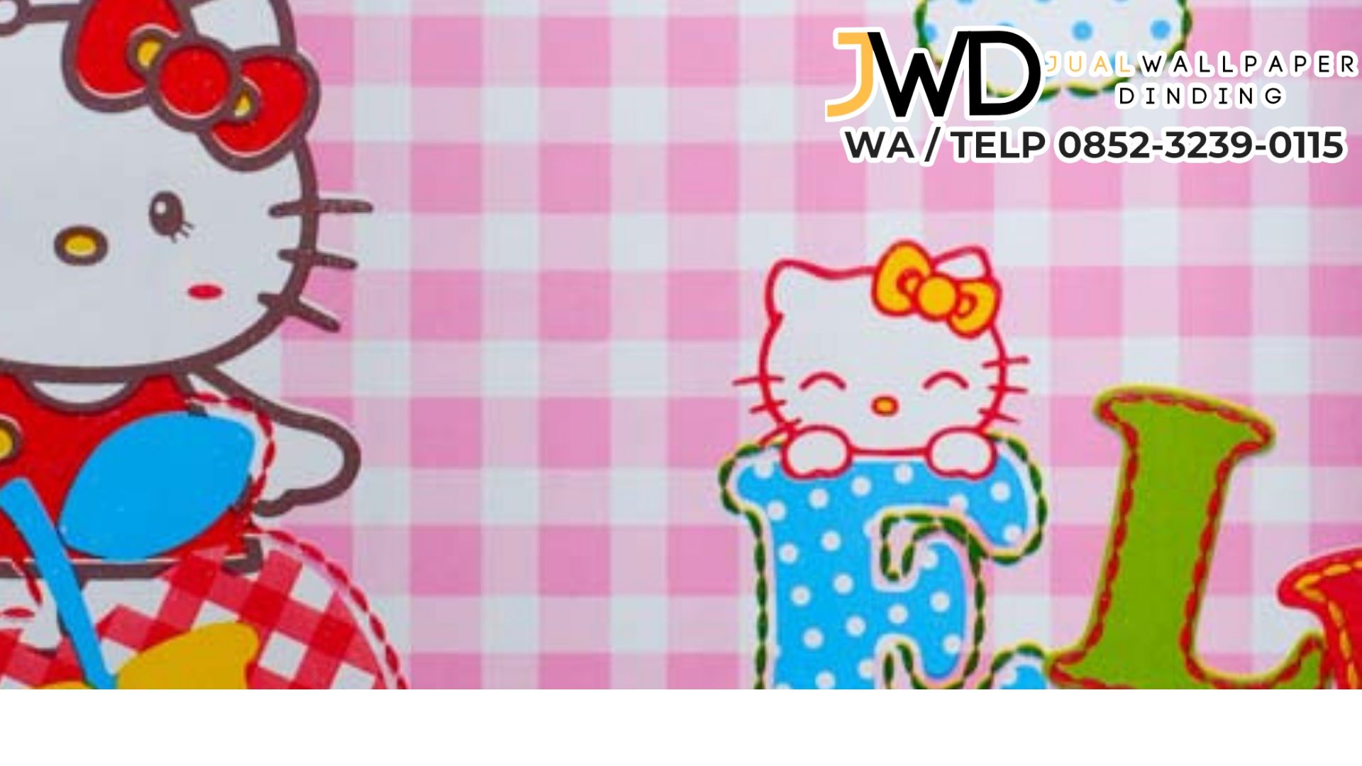Wa 0852 3239 0115 Agen Wallpaper Dinding Anak Perempuan - Hello Kitty , HD Wallpaper & Backgrounds