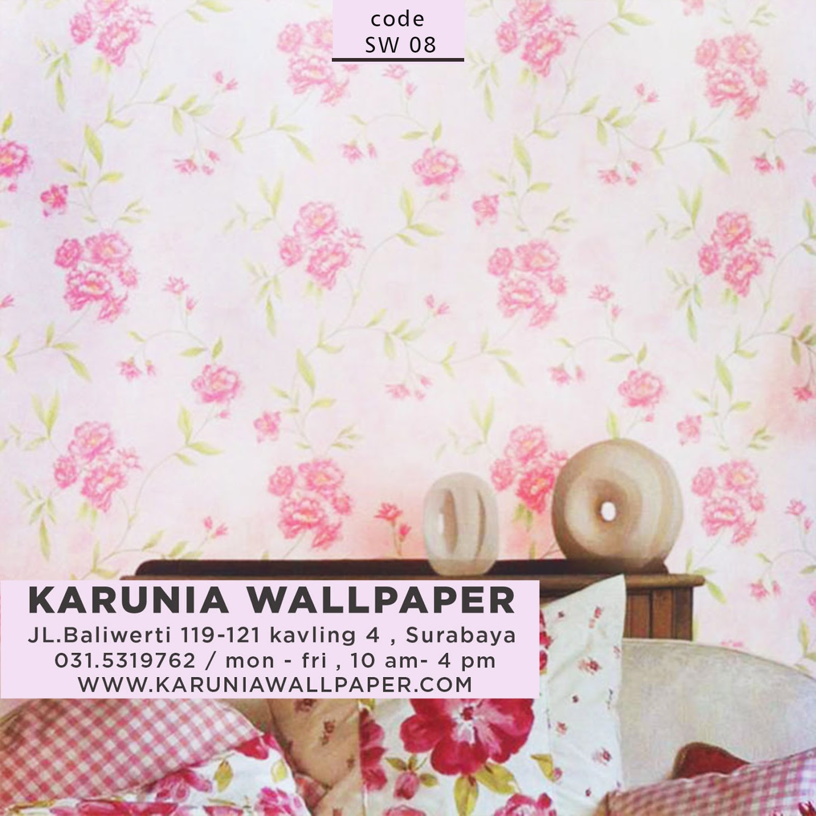 Hiasan Dinding Rumah Shabby Chic - Contoh Wallpaper Dinding Motif Bunga , HD Wallpaper & Backgrounds
