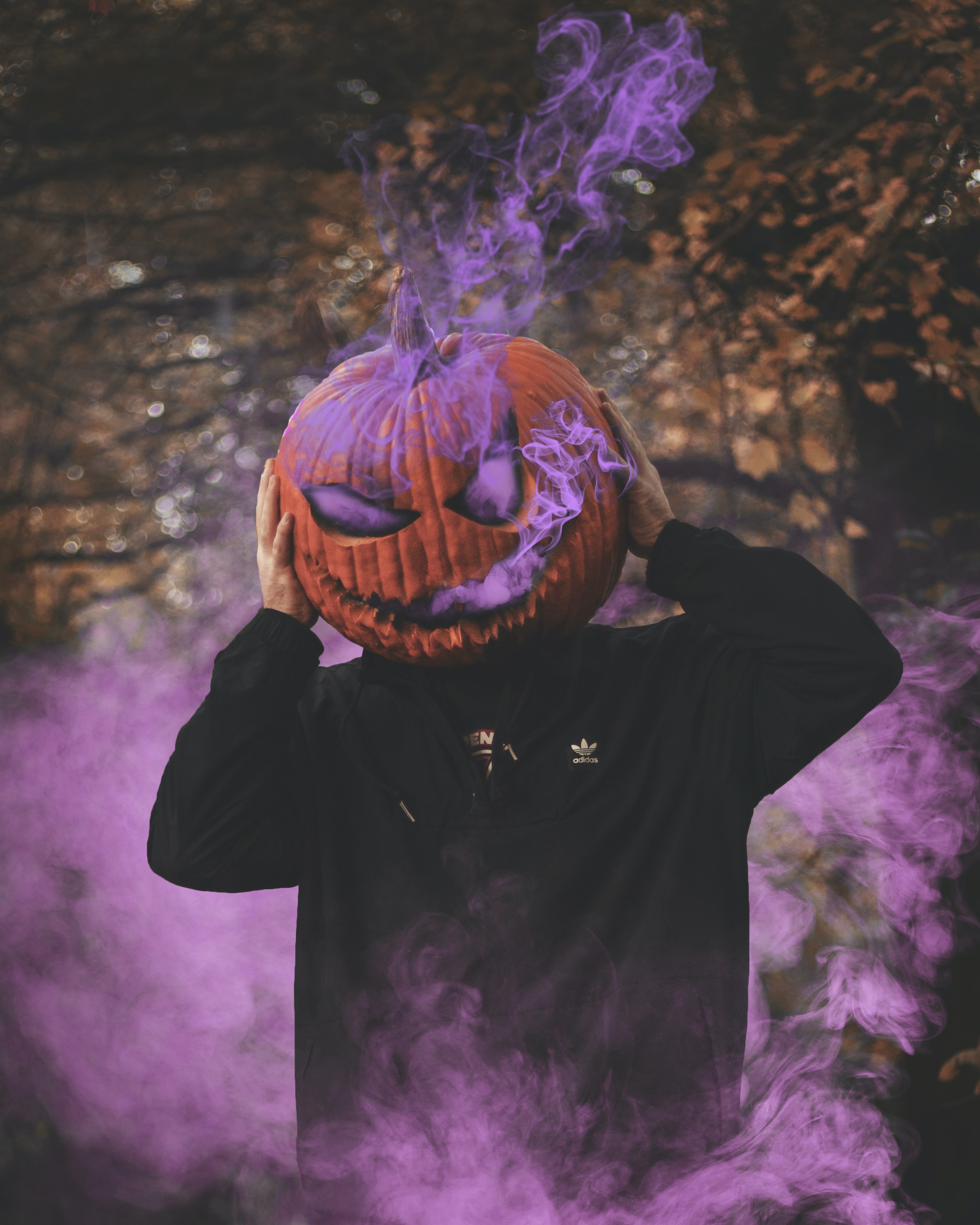 Pumpkin With Smoke Bomb , HD Wallpaper & Backgrounds