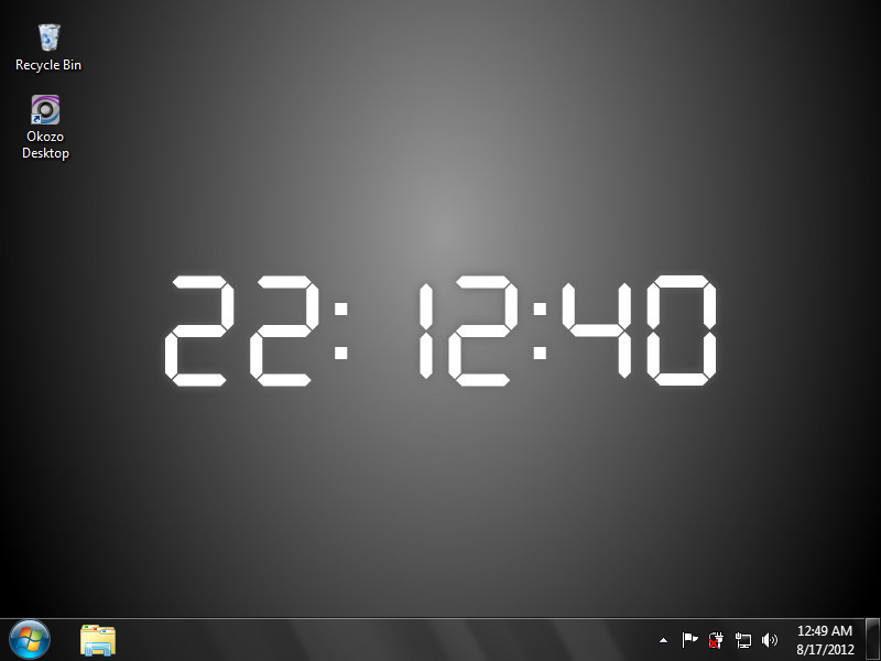 Clock In Windows 7 Desktop , HD Wallpaper & Backgrounds