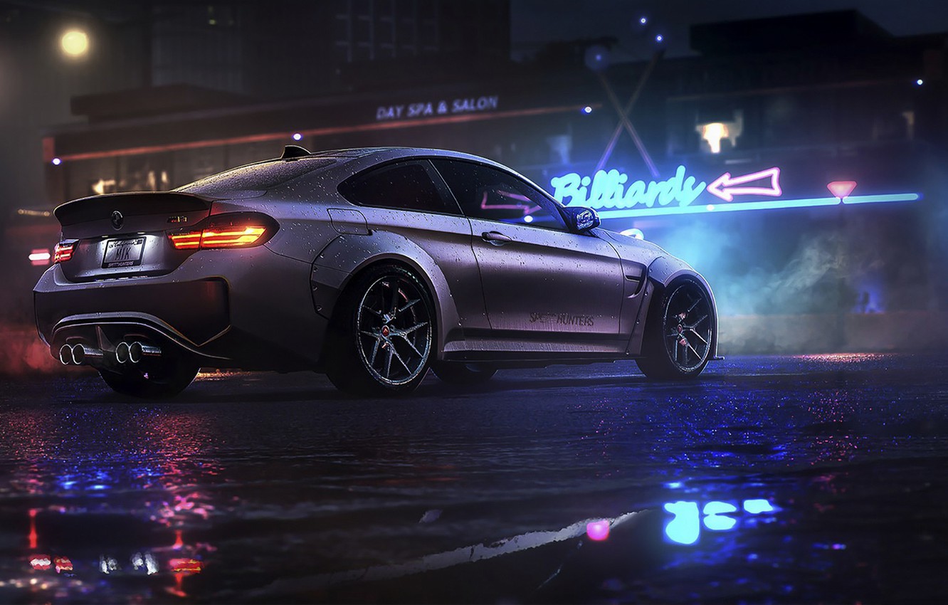 Photo Wallpaper Night, Bmw, Game, Nfs, Night, Art, - Need For Speed Bmw M4 , HD Wallpaper & Backgrounds