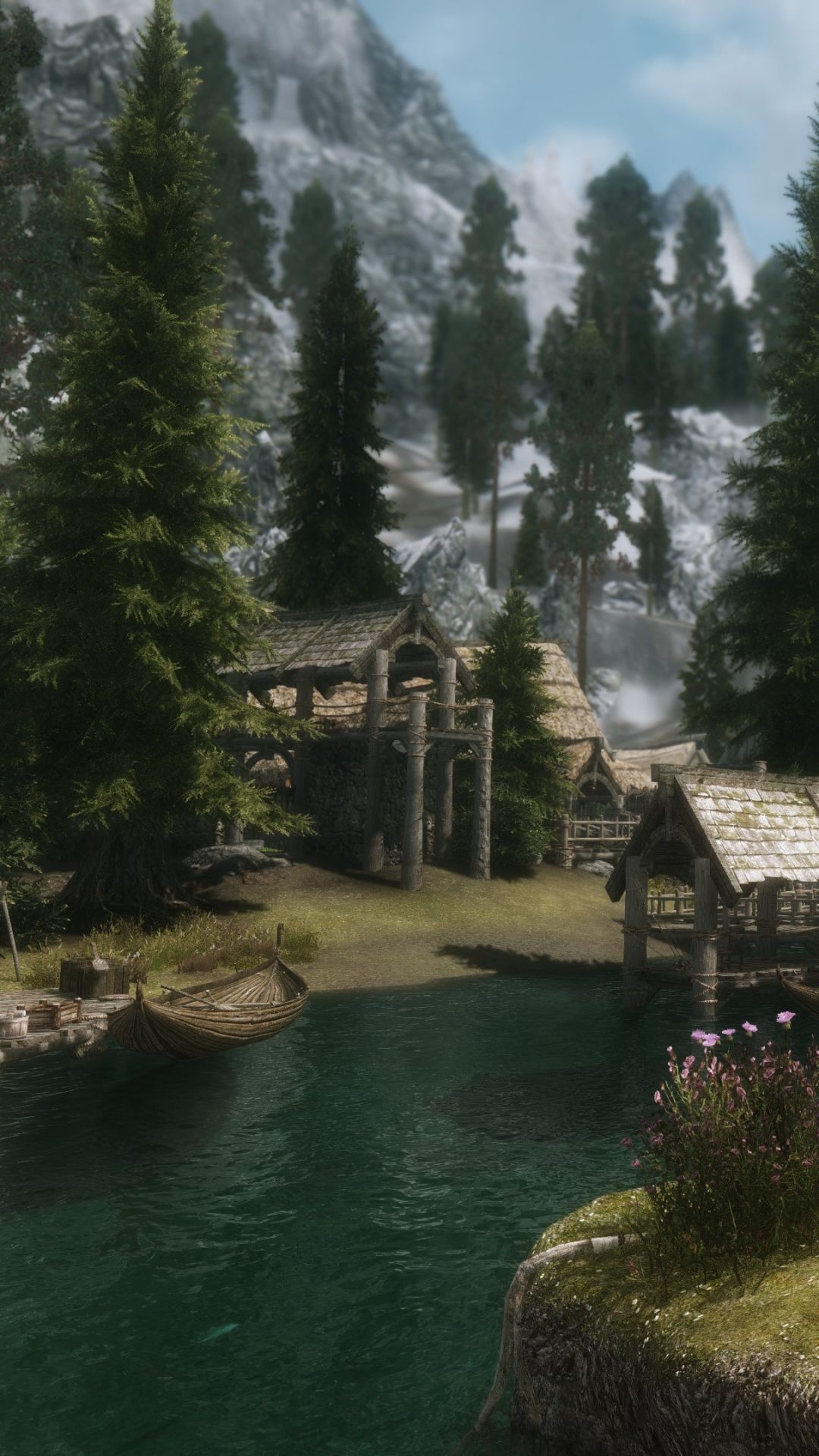 Skyrim Landscape Wallpaper Phone , HD Wallpaper & Backgrounds