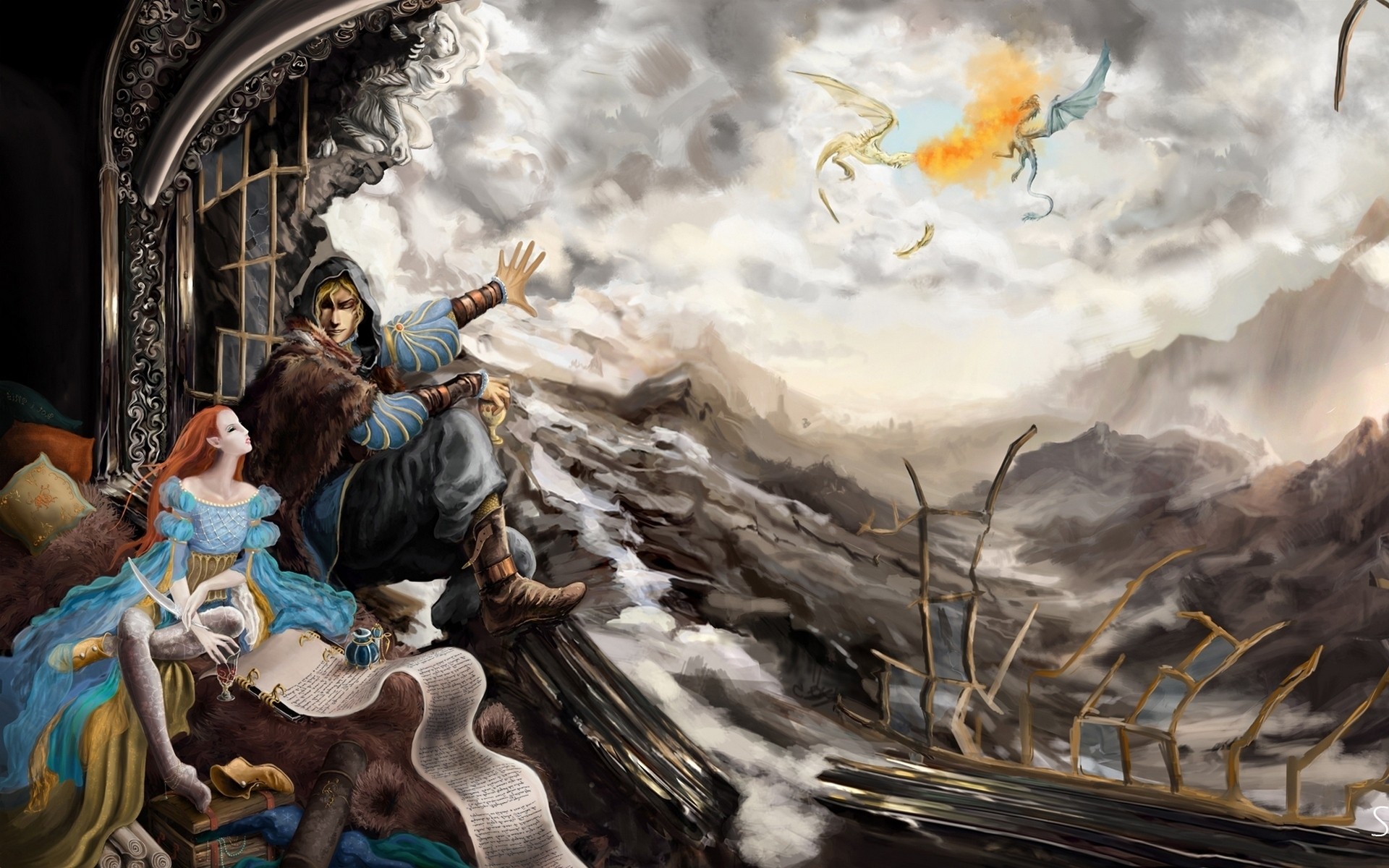 Other Games Woman Adult Religion Art Tes - Skyrim Dragonborn Fan Art , HD Wallpaper & Backgrounds