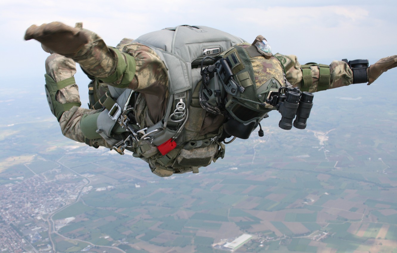 Photo Wallpaper Jump, Parachute, Turkey, Special Forces, - Turkish Special Forces , HD Wallpaper & Backgrounds