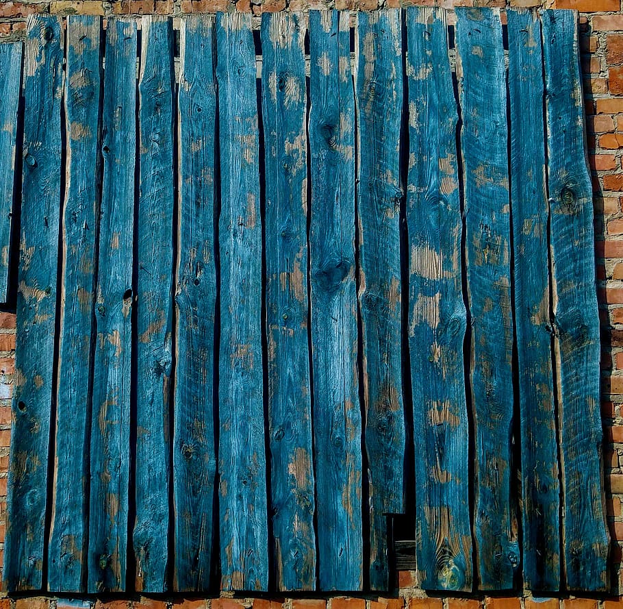 Blue Wooden B, Brick, Hardwood, Gate, Plank, Texture, - Plank , HD Wallpaper & Backgrounds