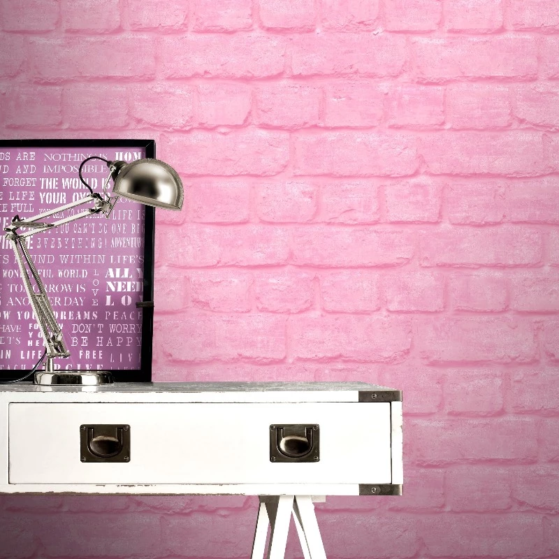 Pink Brick Wallpaper - Papier Peint Tete De Mort , HD Wallpaper & Backgrounds