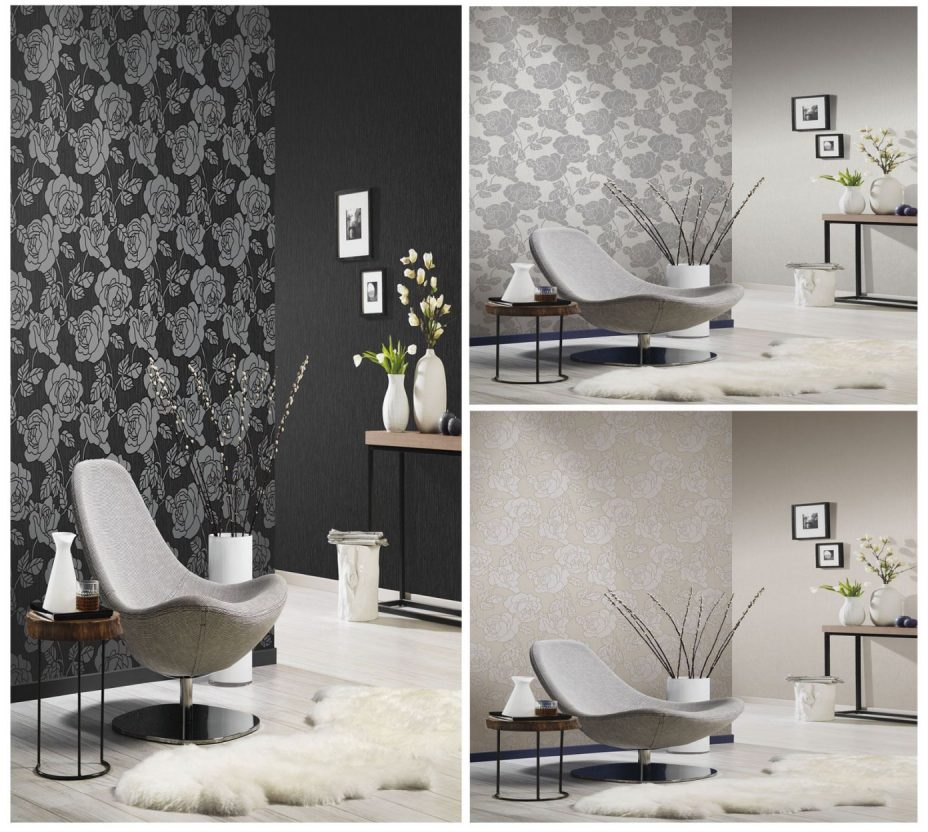 , Details About P S Opal Floral Wallpaper With Glitter - Living Room Grey Feature , HD Wallpaper & Backgrounds