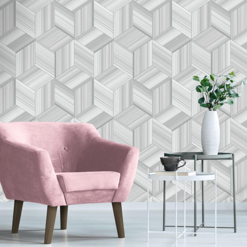 Belgravia Decor Hudson Geometric Stripe Grey/silver - Carta Da Parati , HD Wallpaper & Backgrounds