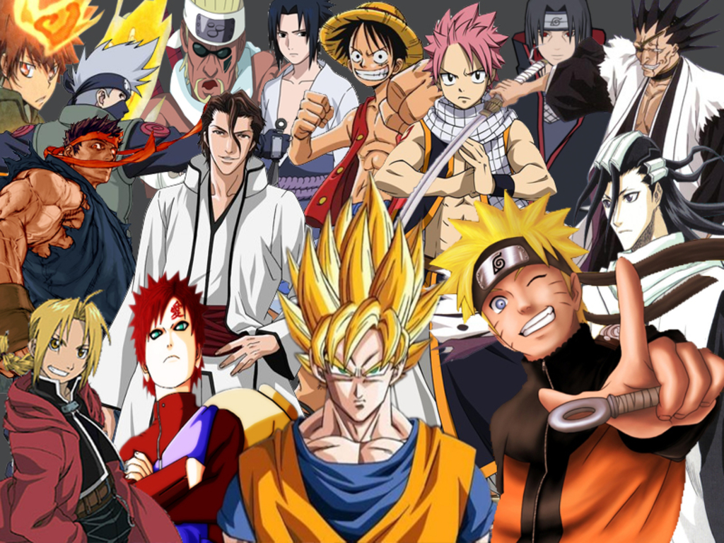 10 Likes Mk - Anime Characters All In One , HD Wallpaper & Backgrounds
