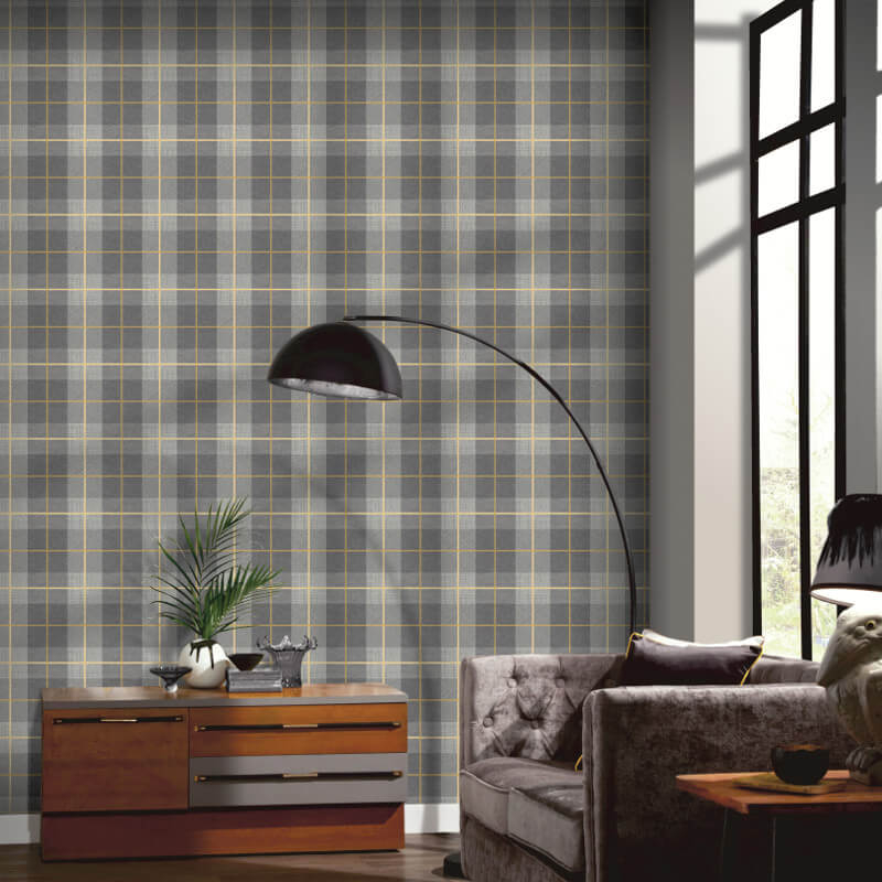 Arthouse Vintage Country Tartan Check Ochre/grey Wallpaper - Minerals & Materials От Arthouse , HD Wallpaper & Backgrounds
