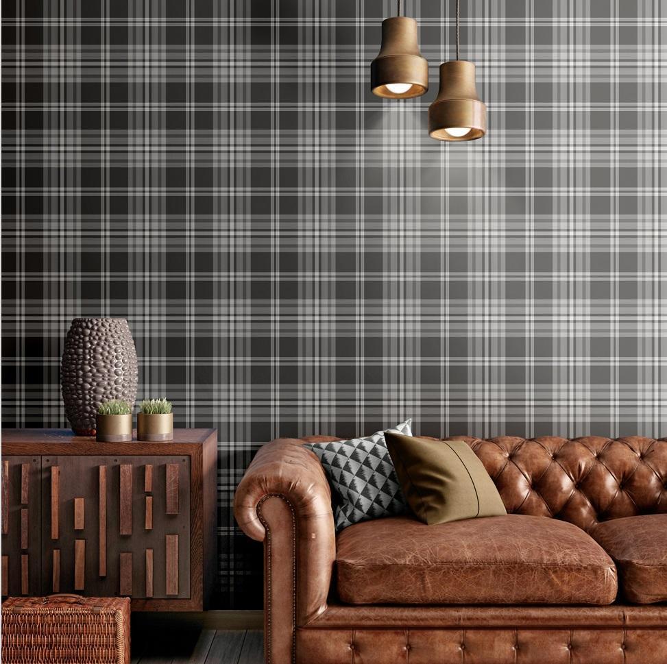 Muriva Wallpaper - Check Wallpaper Living Room Ideas , HD Wallpaper & Backgrounds