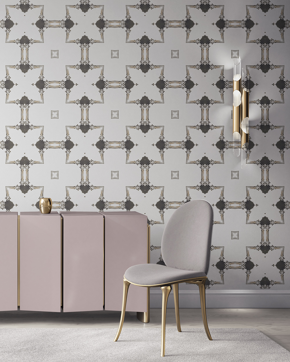 Dido Is A Traditional, Tailored Wallpaper In Neutral - Interior Design , HD Wallpaper & Backgrounds