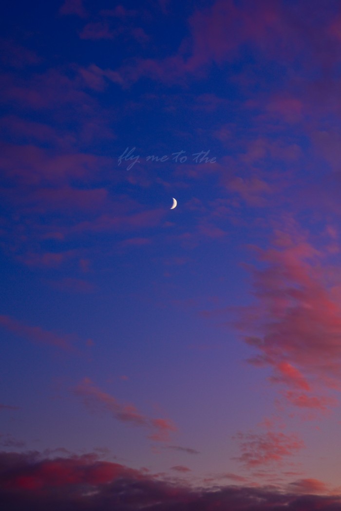 Aesthetic, Blue, And Clouds Image - Fly Me To The Moon Aesthetic , HD Wallpaper & Backgrounds