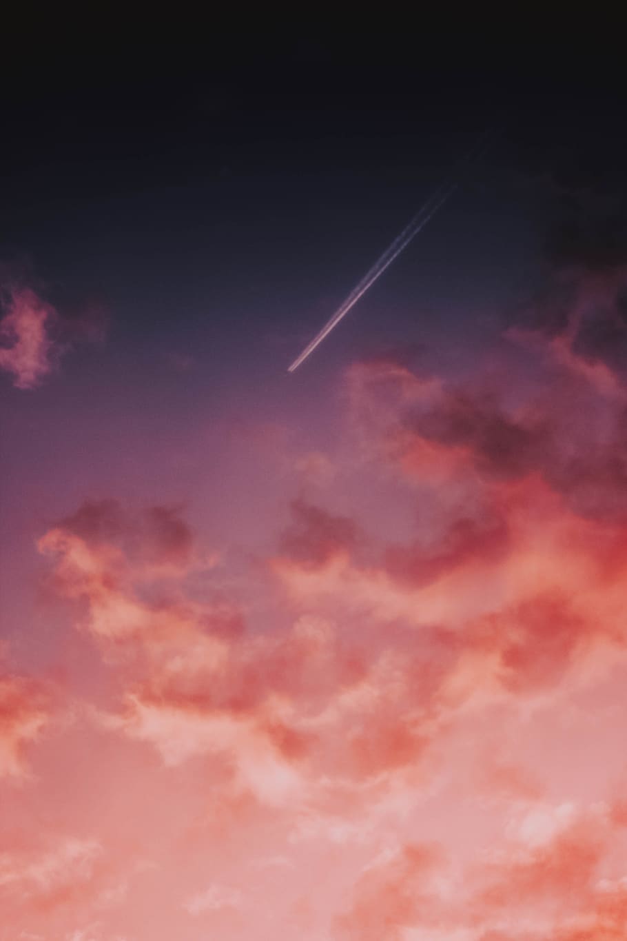 Sunrise, Fly, Plane, Sky, Cloud, Dark, Storm, Pink, - Plane At Sky Pink , HD Wallpaper & Backgrounds