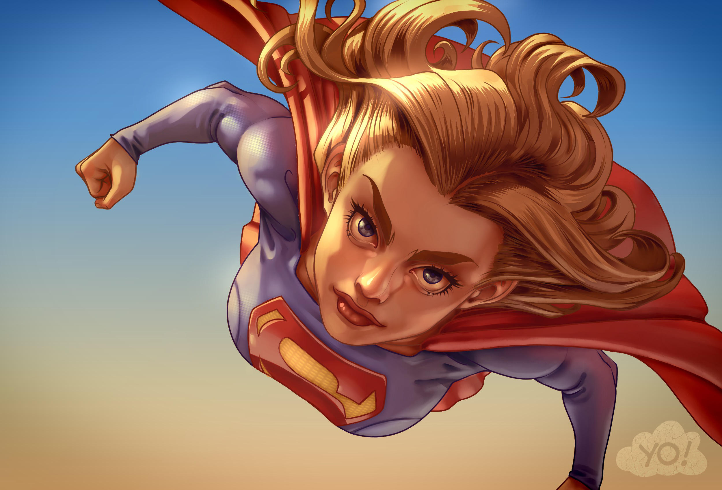 Wallpaper Of Dc Comics, Comics, Dc, Fly, Supergirl - Supergirl Artwork , HD Wallpaper & Backgrounds