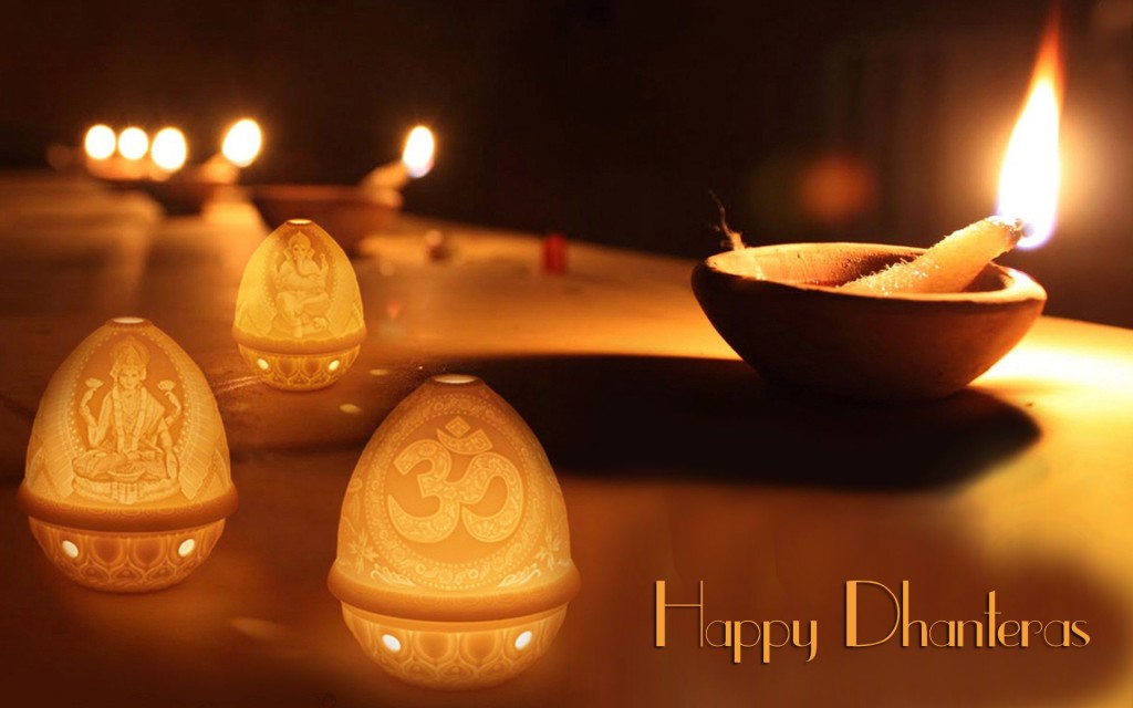 Happy Dhanteras And Diwali Greeting Awesome Wallpaper - Happy Dhanteras Images Hd , HD Wallpaper & Backgrounds