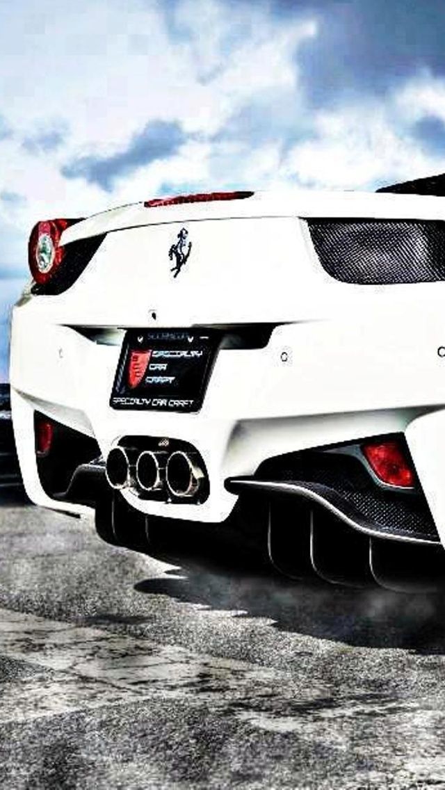 White Ferrari 458 Iphone 5 Wallpaper - Ferrari 458 Spider Iphone , HD Wallpaper & Backgrounds