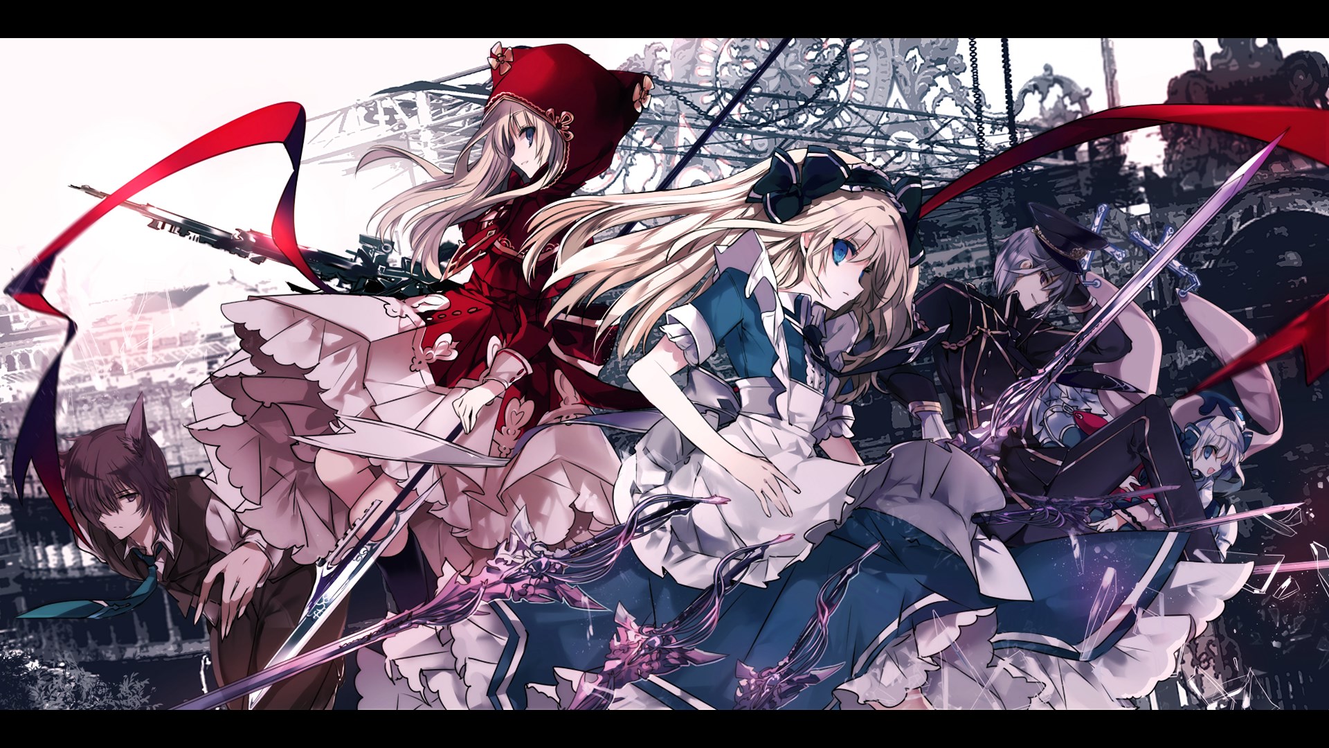 Free Download Pictures Of Alice In Wonderland Wallpaper - Hd Background Desktop Anime , HD Wallpaper & Backgrounds