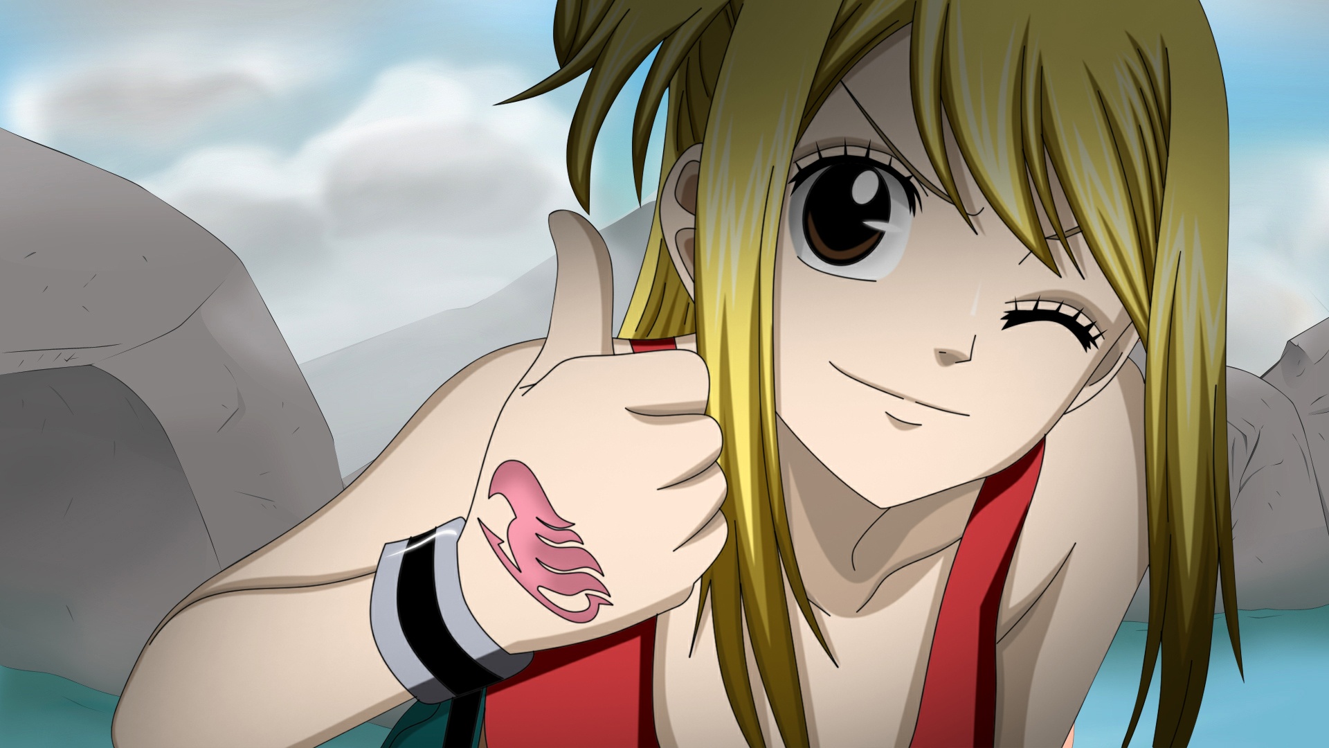 Fairy Tail Wallpaper - Lucy From Fairy Tail , HD Wallpaper & Backgrounds