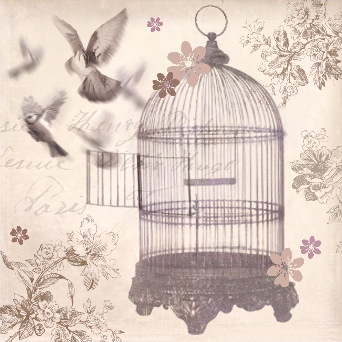 Bronze Birdcage Canvas By Arthouse Wallpaper Direct - Bird Cage Screensaver , HD Wallpaper & Backgrounds