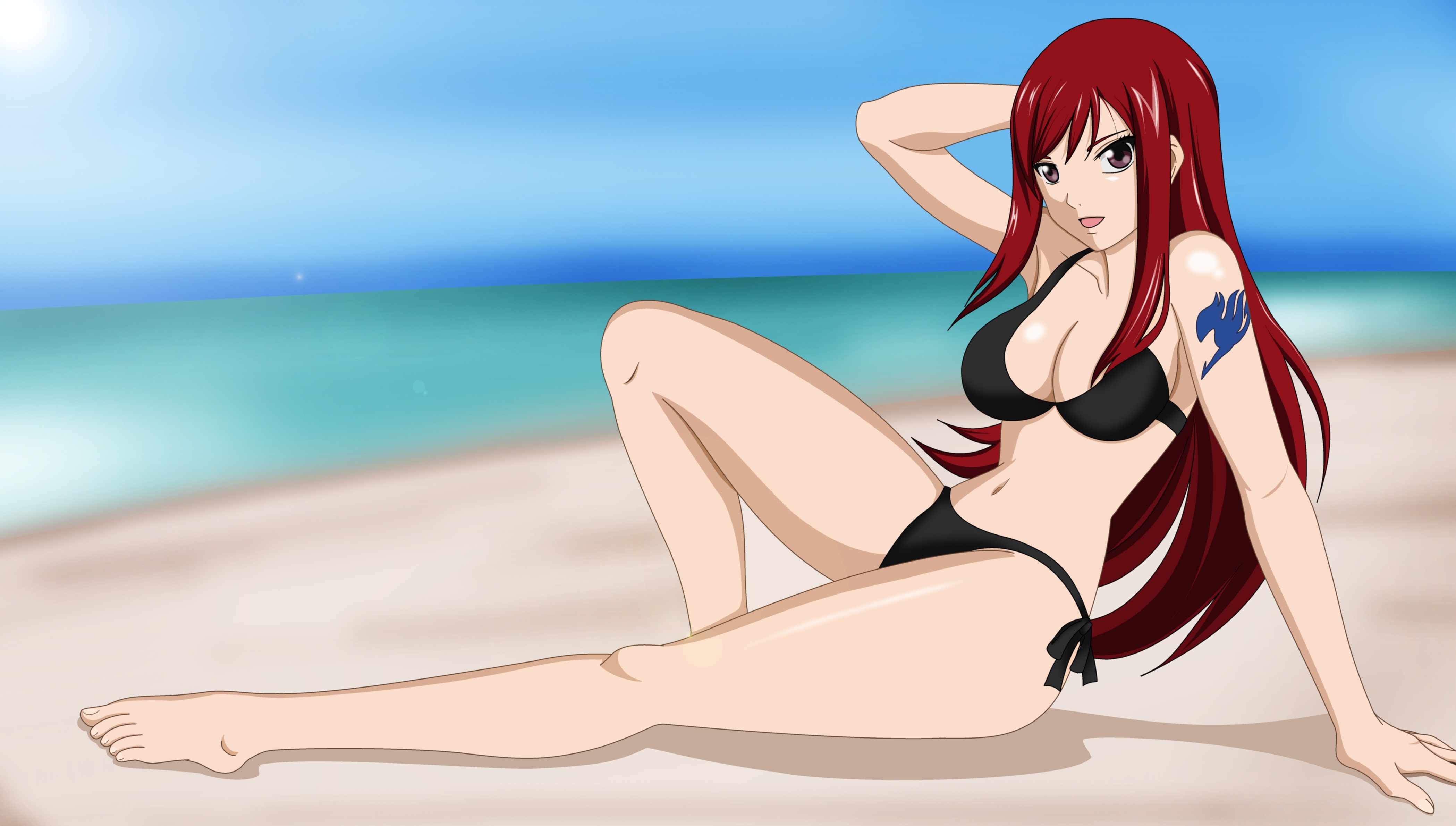 Erza Scarlet Sexy Wallpapers - Erza Scarlet Wallpaper Sexy , HD Wallpaper & Backgrounds