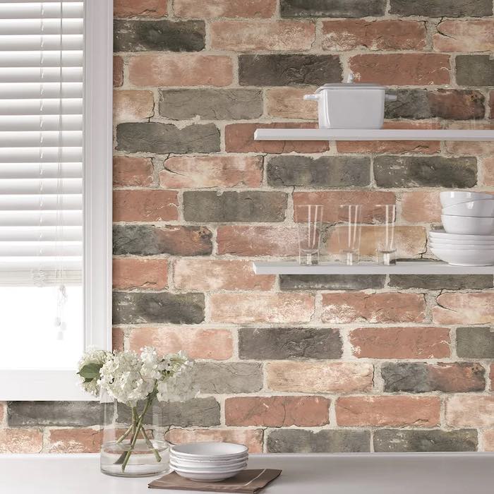 Best Brick Wallpaper Ideas, Faux Brick Wallpaper, Brick - Exposed Brick Kitchen Wallpaper Brick , HD Wallpaper & Backgrounds