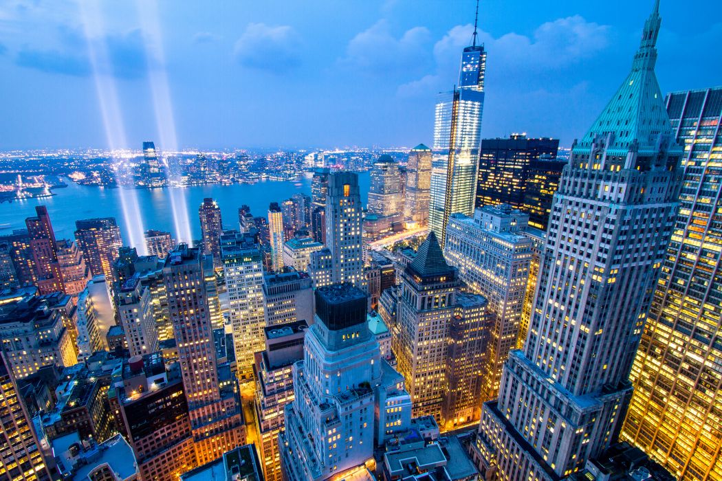New York City New York Night City Skyline Buildings - Tapety Nowy Jork Nocą , HD Wallpaper & Backgrounds