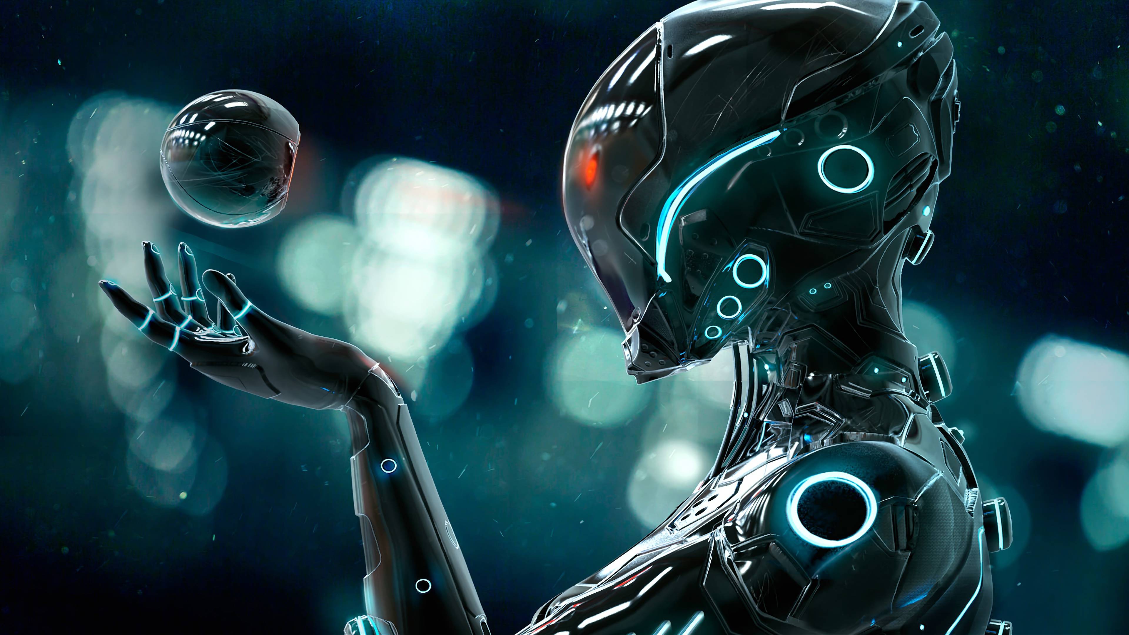 Sci Fi Android Robot 4k 
 Data Src /full/1650990 - Futuristic Cyberpunk Art , HD Wallpaper & Backgrounds