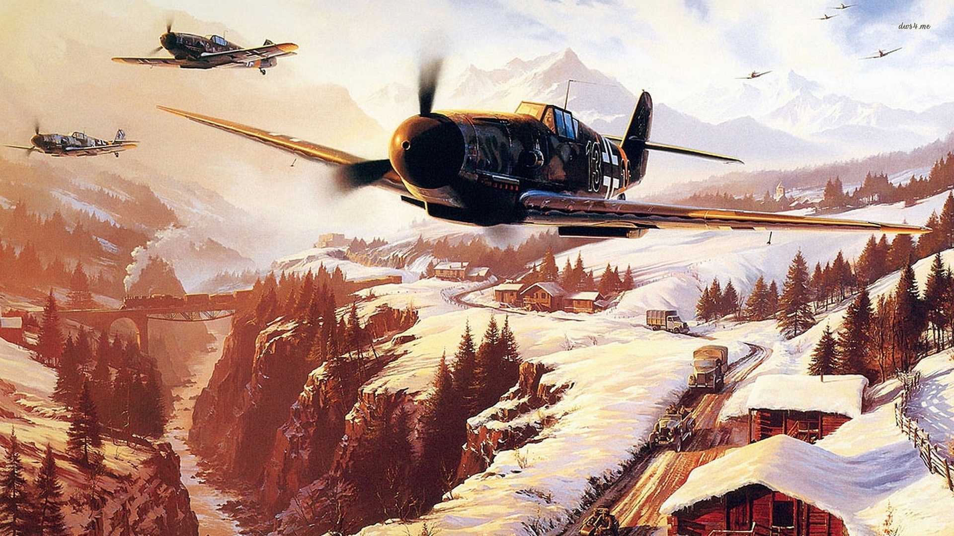 Wwii Military Planes Wallpaper Digital Art Wallpapers - World War Two Backgrounds , HD Wallpaper & Backgrounds