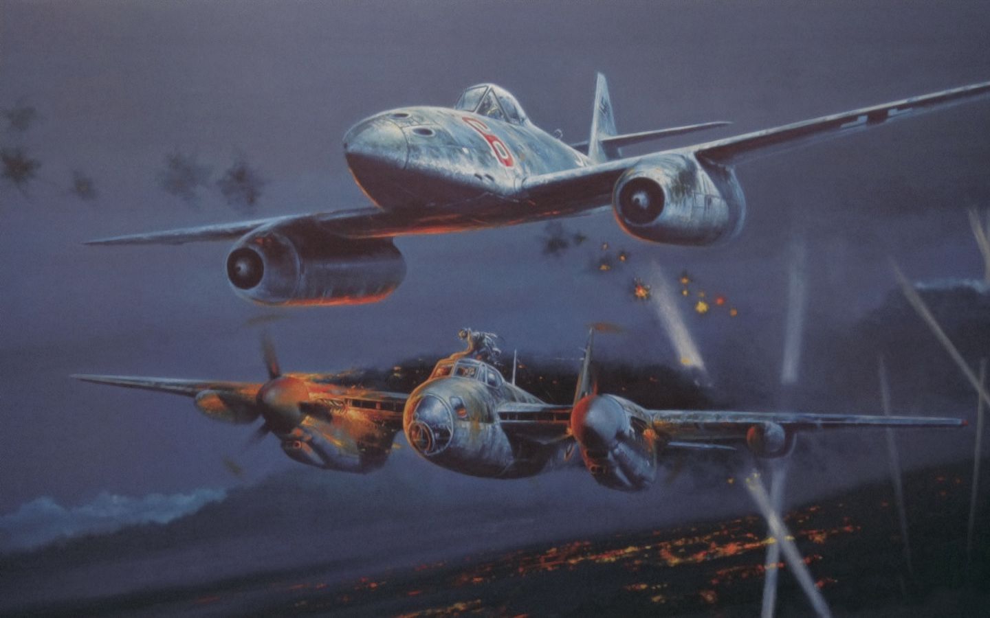 Wallpaper Messerschmitt Me 262, De Havilland Mosquito, - Ww2 Night Fighter Paint , HD Wallpaper & Backgrounds