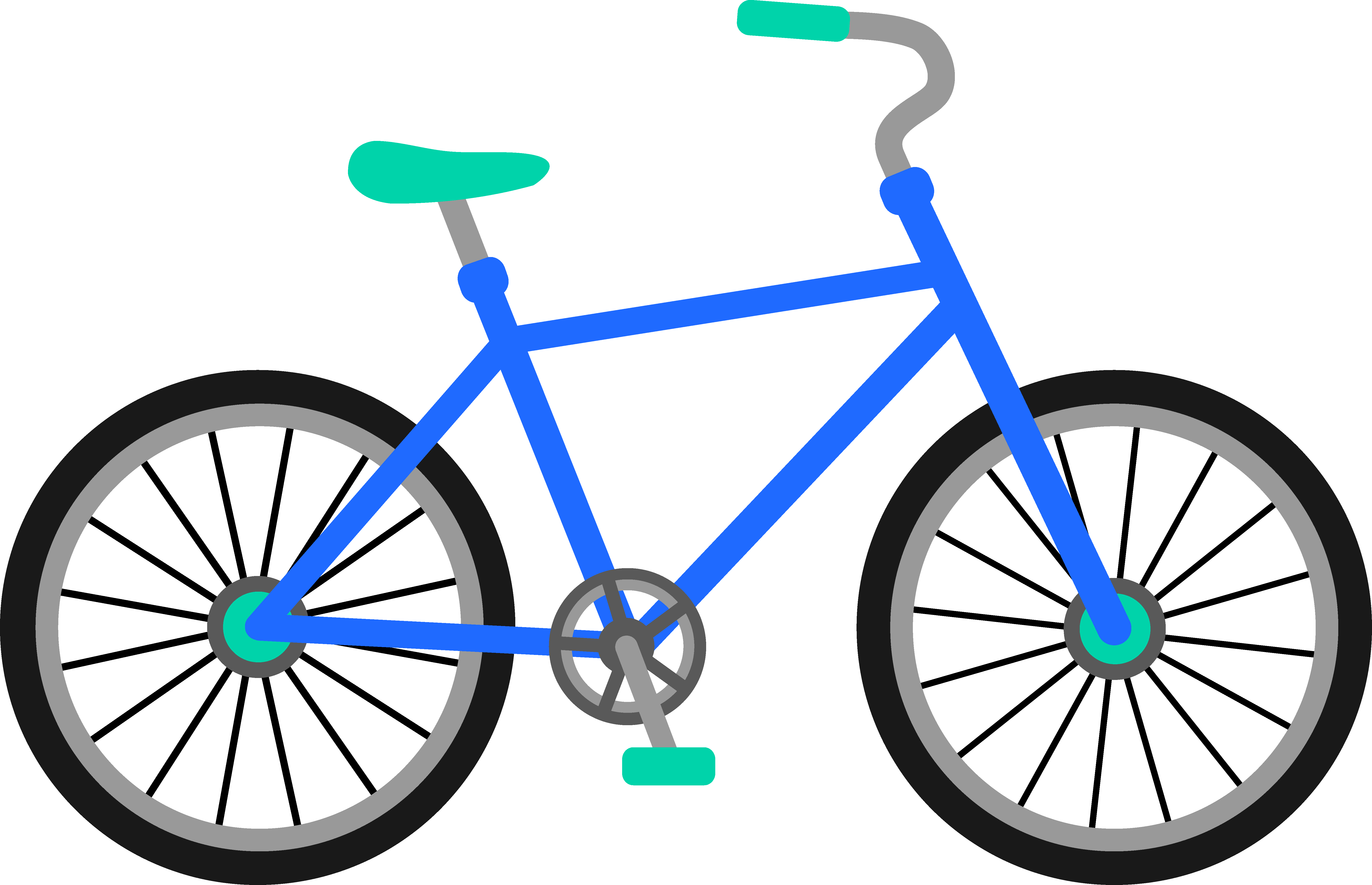 Kids Bike Clip Art - Bicycle Clipart Transparent , HD Wallpaper & Backgrounds