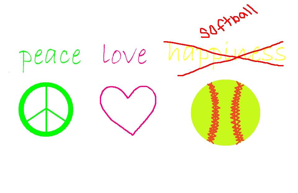 I Love Softball Graphics And Comments - Peace Love Softball Backgrounds , HD Wallpaper & Backgrounds