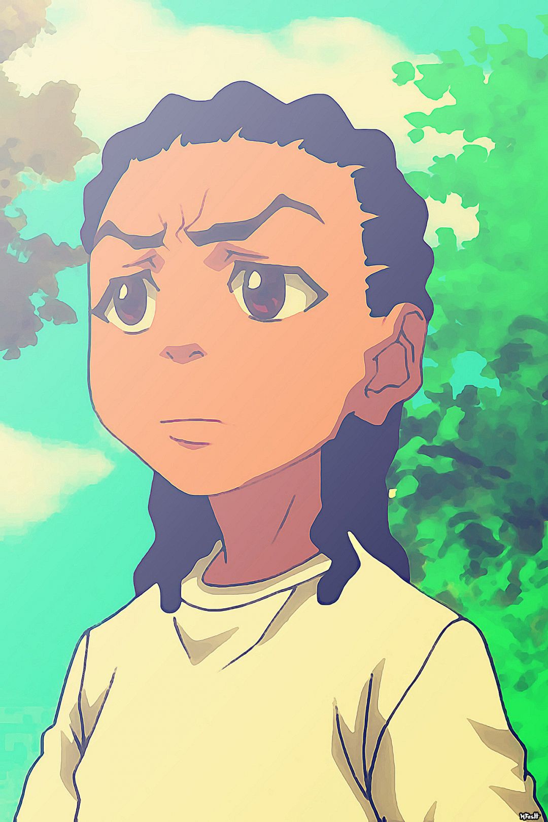 Boondocks Hit Dem Folks - Riley Freeman Wallpaper Hd , HD Wallpaper & Backgrounds