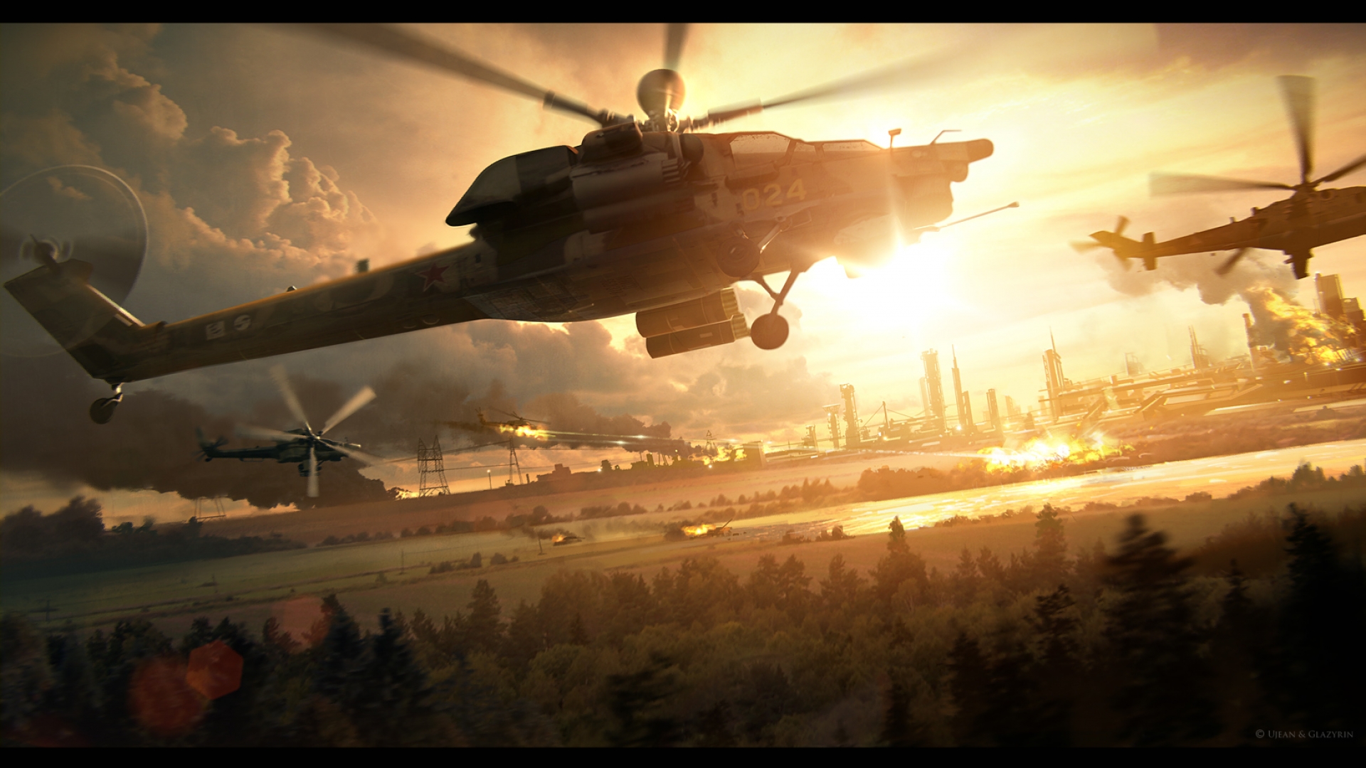 3d Attack Helicopter Wallpaper - Helicopter War , HD Wallpaper & Backgrounds