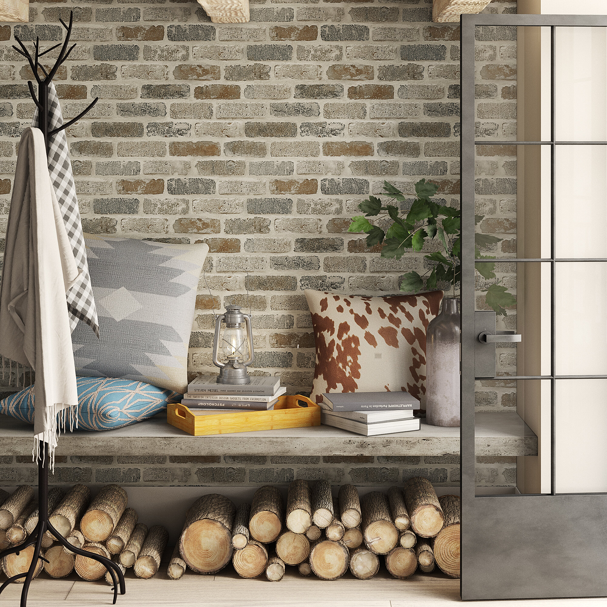Brown - Brick Faux , HD Wallpaper & Backgrounds
